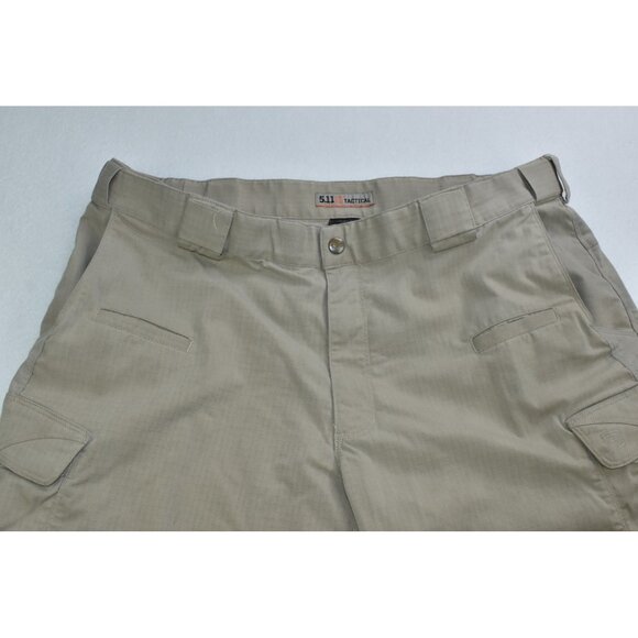 5.11 Taclite Tactical Series Men's Pants 40x34 Tan Khaki Ripstop Cargo -Flaws- - Picture 3 of 16
